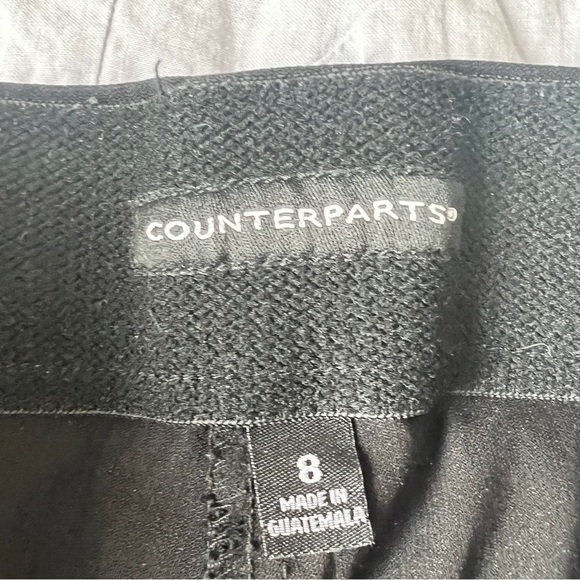 Counterparts Womens Pull on Black Classic Work Office Slim Fit Pants Size 8 - Picture 5 of 12